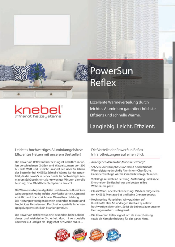 KNEBEL Infrared Heating PowerSun Reflex 300W