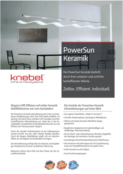 KNEBEL Infrared Heating PowerSun Ceramic 300W